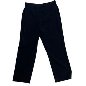 Sag Harbor Petite Black Straight Leg Zipper Fly Career‎ Pants Size 16P Classic
